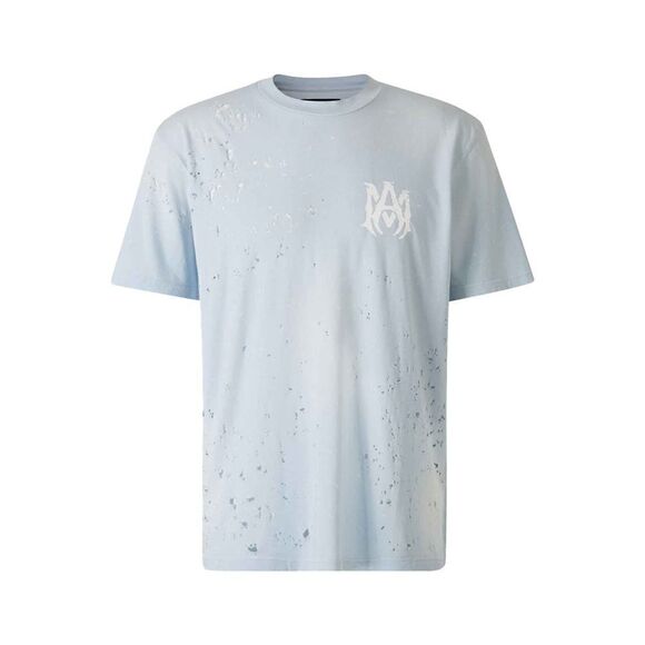 NWT Mens Authentic AMIRI Washed Distressed 
 Shotgun cotton T-shirt size XL - Picture 1 of 9